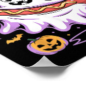 Spukhund Lustiger Geist Hotdog Halloween Poster (Ecke)