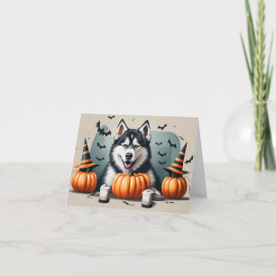 Spukhusky Frohes Halloween Karte