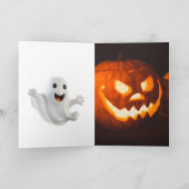 Spukig süßer Halloween-Geist Karte (Innenseite)