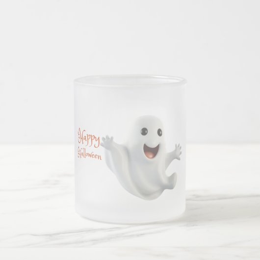 Spukig süßer Halloween-Geist Mattglastasse (Mittel)