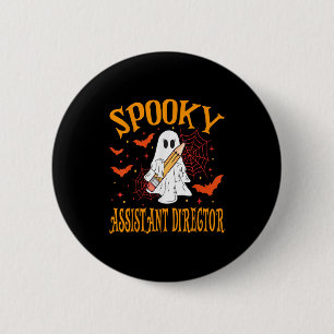 Spukiger Sofort-Direktor-Geist Lustiger Halloween- Button