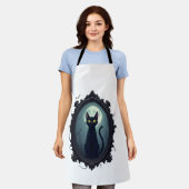 Spukkatze Spiegel Schürze (Getragen)