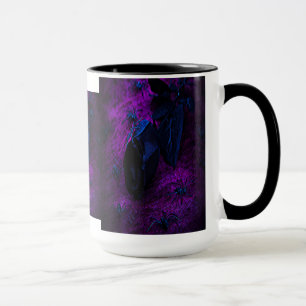Spukschwarze Materialrose, schwarze Spinnen Tasse