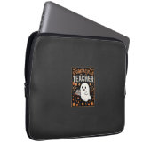 Spuktastischer Lehrer Halloween-Geist-Design_1 Laptopschutzhülle (Vorne Rechts)