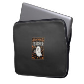 Spuktastischer Lehrer Halloween-Geist-Design_1 Laptopschutzhülle (Vorderseite Links)