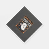Spuktastischer Lehrer Halloween-Geist-Design_1 Serviette (Ecke)