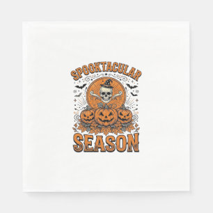 Spukttastische Saison Vintage Halloween Schädel Kü Serviette