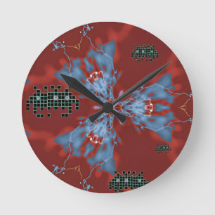 Spul zurück runde wanduhr