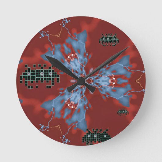 Spul zurück runde wanduhr (Vorderseite)