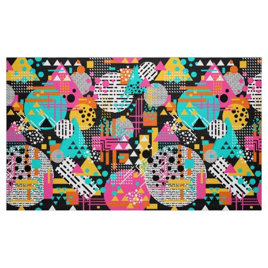 Spule 80er Memphis Muster 003 Stoff (Fat Quarter (45,7 x 55,9 cm))