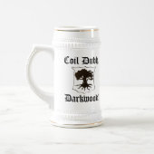 "Spule Dubh, Darkwood!" Stein mit der Eiche - neu Bierglas (Links)