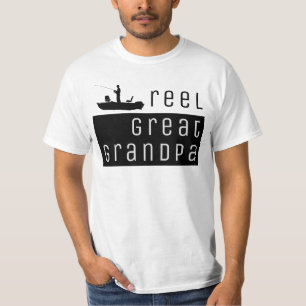 Spulen-großer Pop, der Großvater fischt T-Shirt