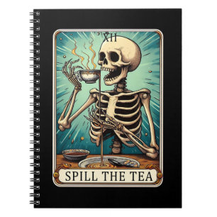 Spulen Sie die Tee-Tarot-Card-Sammlung aus. Notizblock