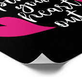 Spulen Sie Ihre farbige Schutzband des Herzens Poster (Ecke)