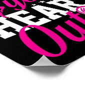 Spulen Sie Ihre farbige Schutzband des Herzens Poster (Ecke)