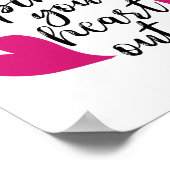 Spulen Sie Ihre farbige Schutzband des Herzens Poster (Ecke)