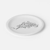 Spulen-Stift-Papier-Teller Pappteller (Schrägansicht)