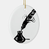 Spulen-und Tinten-Flasche Keramikornament (Rechts)
