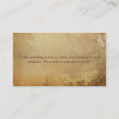 Spulen-und Tinten-Visitenkarte Visitenkarte (Rückseite)