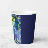 Spulen wir Trampolin Party Neon Green Glow Pappbecher (Links)