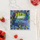 Spulen wir Trampolin Party Neon Green Glow Serviette (Beispiel)