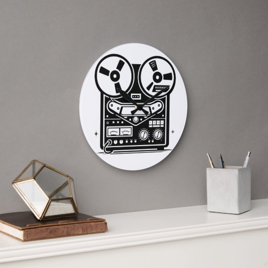 Spulentonbandgerät Wanduhr (Büro)