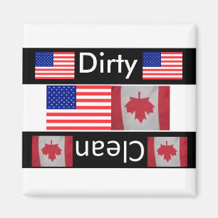 Spülmaschinenmagnet Flagge USA Kanada sauberer Magnet