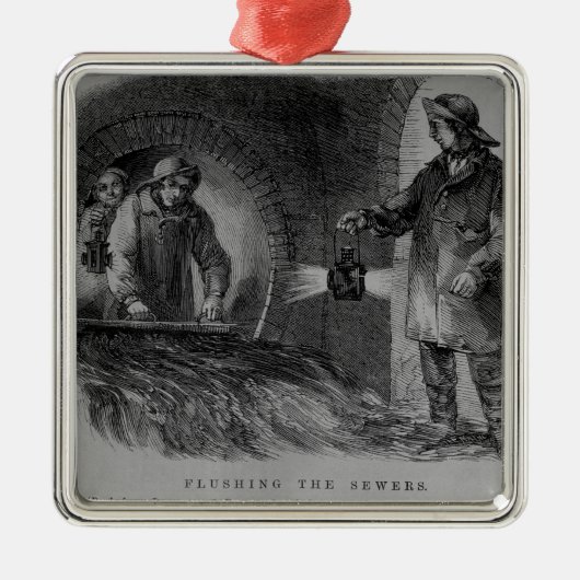 Spülung der Abwasserkanäle Silbernes Ornament (Vorne)