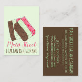 Spumoni Gelato Ice Creme Italienisches Restaurant Visitenkarte (Vorne/Hinten)