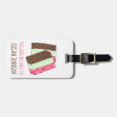 Spumoni Italienisch Gelato Ice Cream Dessert Spumo Gepäckanhänger (Vorderseite horizontal)