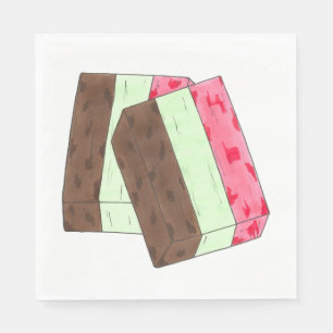 Spumoni Italienisch Gelato Ice Cream Dessert Spumo Serviette