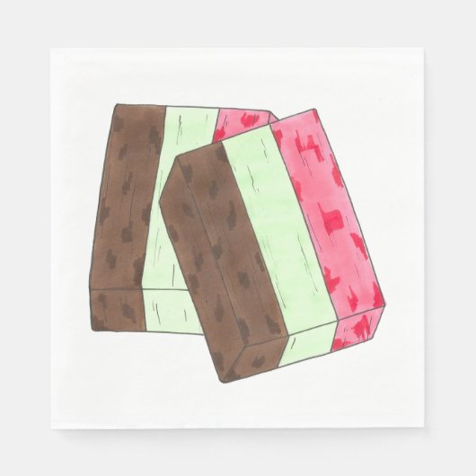 Spumoni Italienisch Gelato Ice Cream Dessert Spumo Serviette (Vorderseite)