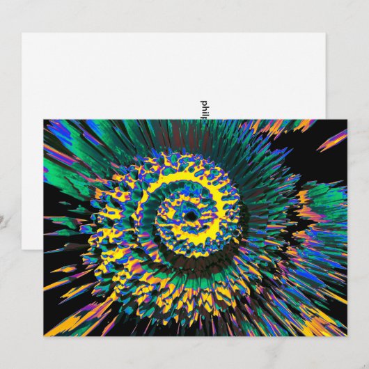 Spun Abstrakt Feiertagskarte (Vorne/Hinten)