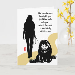 SPUN FROM LIGHT Chow memorial Karte