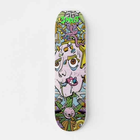 SPUN MONKEY SMUT SKATEBOARDS - FUC'D UP (Vorne)