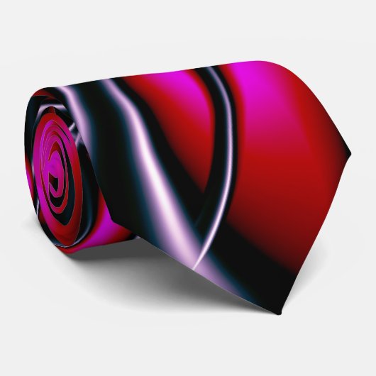 Spun Silver Fine Abstrakt Fraktal Art Krawatte (Gerollt)