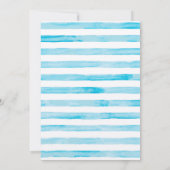 Spun Sugar Aquarellstrich und Goldbriefe in Farbe Einladung (Rückseite)