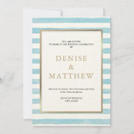 Spun Sugar Aquarellstrich und Goldbriefe in Farbe Einladung