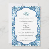 Spun Sugar & Skydiver Blue Wedding Probe Einladung (Vorderseite)