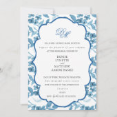 Spun Sugar & Skydiver Blue Wedding Probe Einladung (Vorderseite)