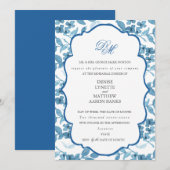 Spun Sugar & Skydiver Blue Wedding Probe Einladung (Vorne/Hinten)