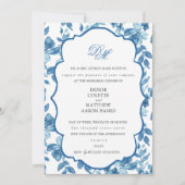 Spun Sugar & Skydiver Blue Wedding Probe Einladung (Vorderseite)