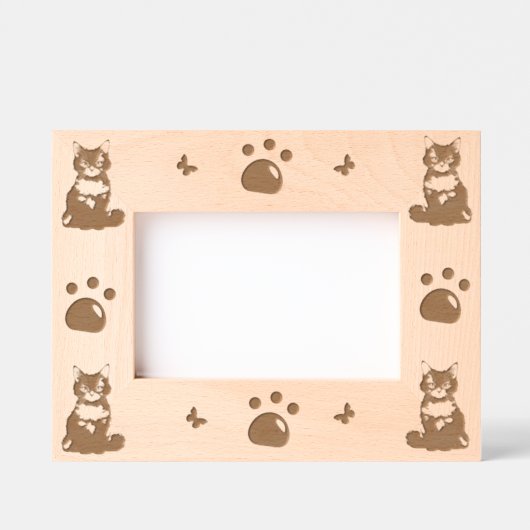 Spunky Cats Laser Etted Picture Frame Geätzte Rahmen (Vorderseite)