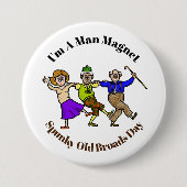 Spunky Old Broad Man Magnet Button (Vorderseite)