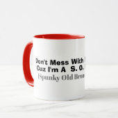 Spunky Old Broad (S.O.B.) Tasse (Vorderseite Links)
