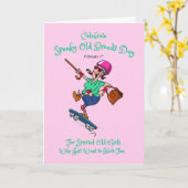 Spunky Old Broads Day 1. Februar Ältere Lady Karte (Gelbe Blume)