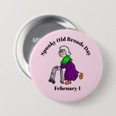 Spunky Old Broads Day Ältere Frau Button (Vorne & Hinten)