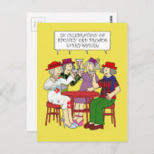 Spunky Old Broads Monat Februar Cartoon Ladys Postkarte (Vorne/Hinten)