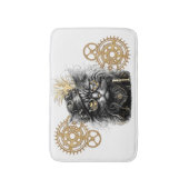 Spunky Paws Die funky Steampunk-Katze  Badematte (Vorderseite Vertikal)
