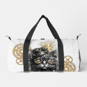 Spunky Paws Die funky Steampunk-Katze  Duffle Bag (Vorderseite)